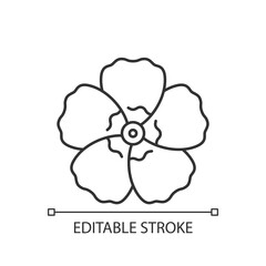 Hibiscus syriacus linear icon