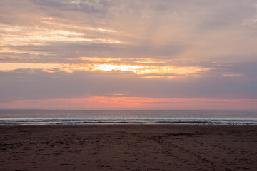 Sunset over Woolacombe beach