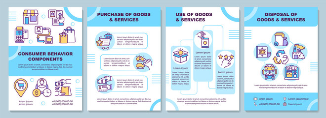 Consumer behavior components brochure template