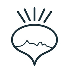 Obraz premium Turnip Vector Icon 