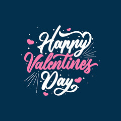 Happy valentine's day lettering