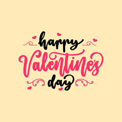 Happy valentine's day lettering