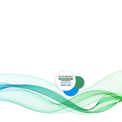 Transparent colored vector wave flow on a white background. Vector abstract background. eps 10