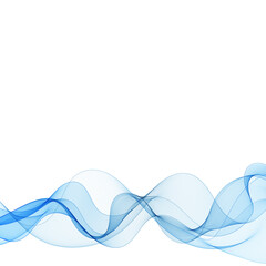 Abstract vector wave in blue color. eps 10