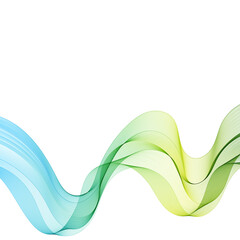 Abstract vector wave background. Colored waves design element. Curved lines isolated on white background. eps 10