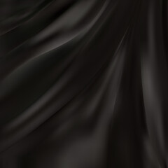 Crumpled black silk fabric. Textile. Fashion. Vector background. eps 10