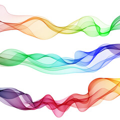 Set of colored abstract vector waves. background picture. eps 10