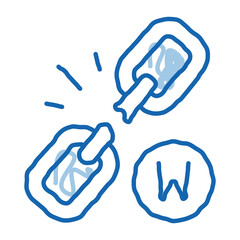 Broken Chain doodle icon hand drawn illustration