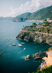 Obraz premium National Park Cinque Terre Beach and Cliffs