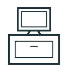 Tv Stand Vector Icon