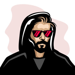 Bearded man illustration