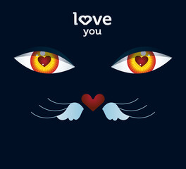 Fototapeta premium Love illustration for Valentines Day