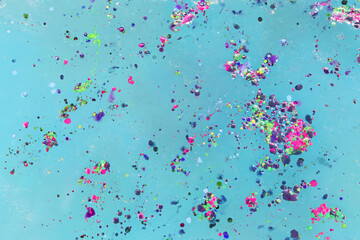 close-up abstract background with colorful drops