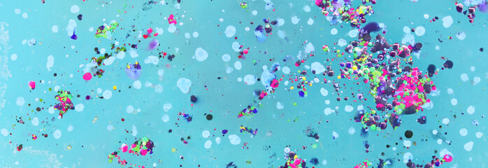 close-up abstract background with colorful drops