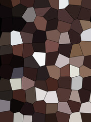 Patchwork, mosaïc,  illustration, shades of brown, earth colors