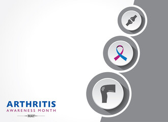 Vector Illustration of Arthritis Awareness Month observed each year in May.