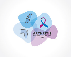 Vector Illustration of Arthritis Awareness Month observed each year in May.