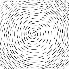 Concentric circles hatching lines abstract background. Hatching in a circle. Vector illustration