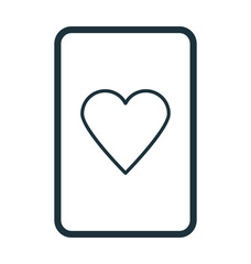 Heart Card Vector Icon