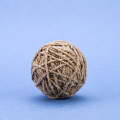 Yarn from natural natural material in various colors