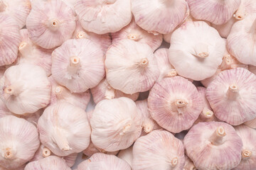 Group of garlic isolated on a white background.
