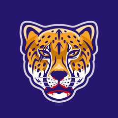 Cheetah head mascot