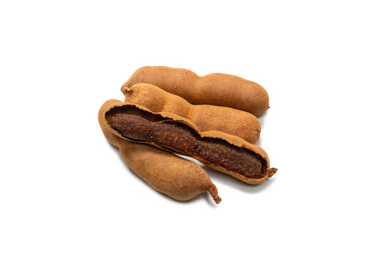Sweet tamarind isolated on white background.