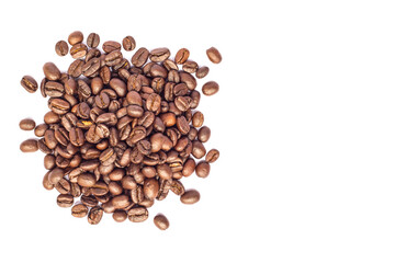 coffee beans on white background