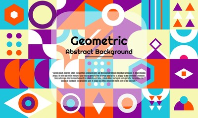 Abstract geometric background with minimal trendy design. It is suitable for banners, posters, flyers, covers, etc. Vector illustration