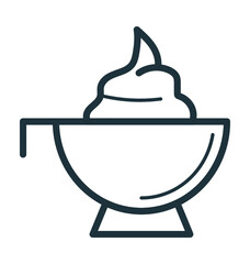 Tinting Bowl Vector Icon