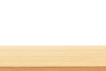 wood table isolate on white background.