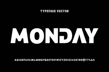 minimal alphabet font, dark style vector background, typeface design