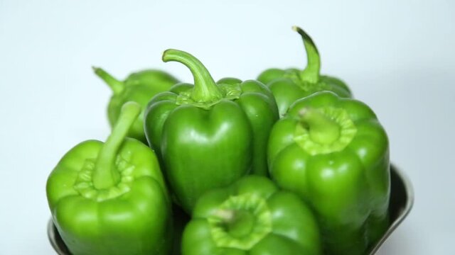 Capsicum or green bell pepper