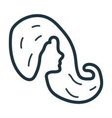 Woman Hairstyle Vector Icon
