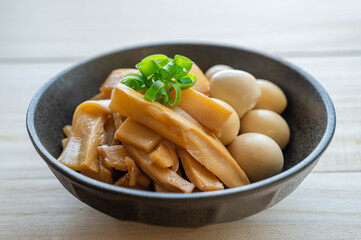 メンマとうずら卵の煮物