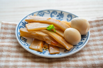 メンマとうずら卵の煮物