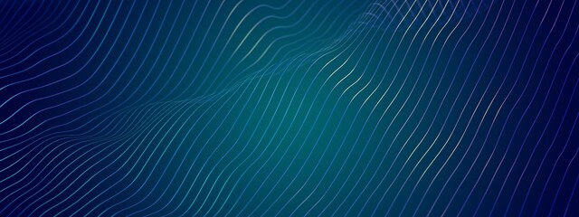 Blue and green wave points terrain or landscape background, technology or business template