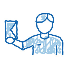 Courier Delivery Letter doodle icon hand drawn illustration