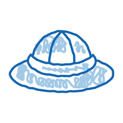 Sun Hat doodle icon hand drawn illustration