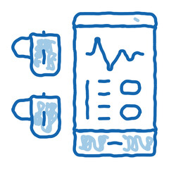 Monitoring Device Hearing doodle icon hand drawn illustration