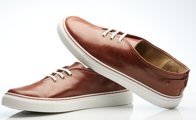 Elegant brown leather shoes