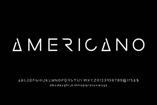 minimal alphabet font, dark  style  vector background, typeface design