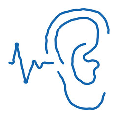 Making Sounds By Ear doodle icon hand drawn illustration