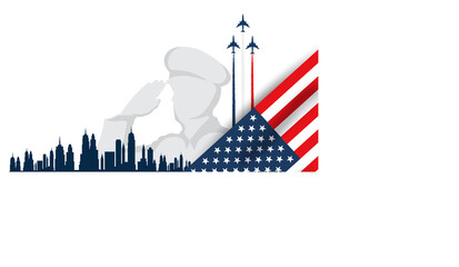 Vector Illustration of Memorial Day Background Design. Remember and Honor. 