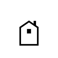 Single house icon. Clipart image isolated on white background