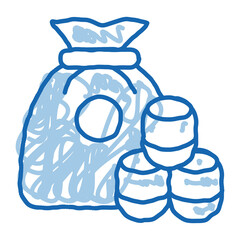 Lotto doodle icon hand drawn illustration