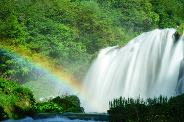 Marmore Waterfall detail with rainbow, Terni, Valnerina, Umbria, Italy © Alessio Russo