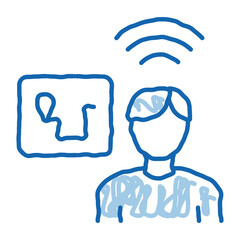 Online Navigator doodle icon hand drawn illustration