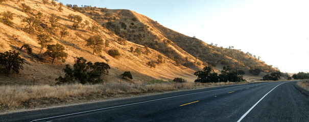 Road passing through hills of the central coast.