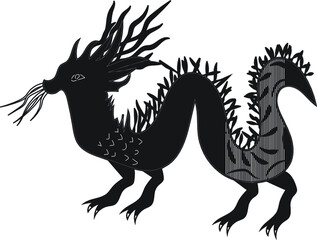 black and white dragon coloring page